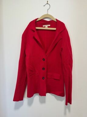 Banana Republic Red Knit Blazer Jacket